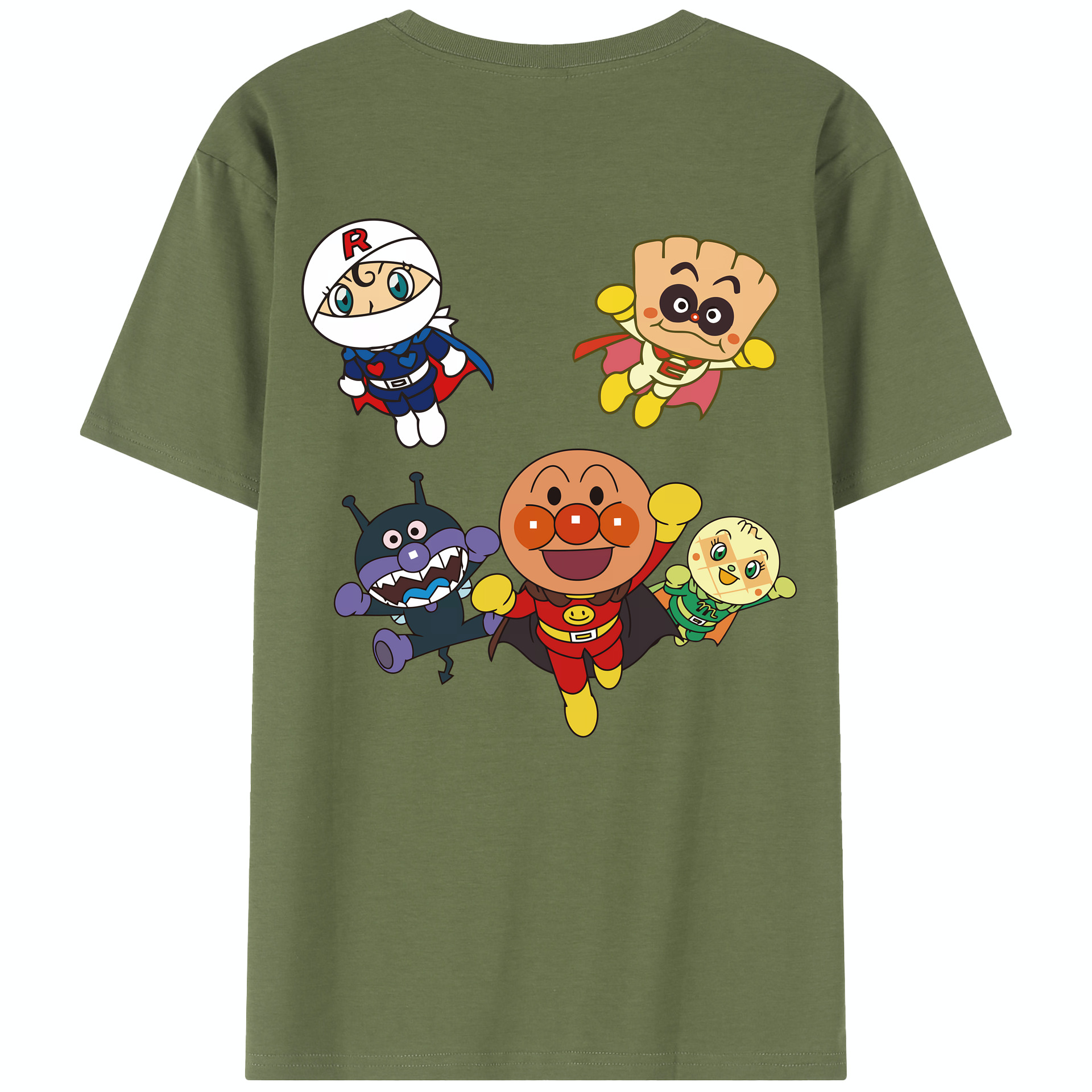 （画像用） アンパンマン Anpanman 綿100％半袖Tシャツ（背面プリント）